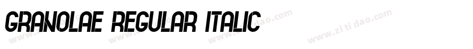 Granolae Regular Italic字体转换